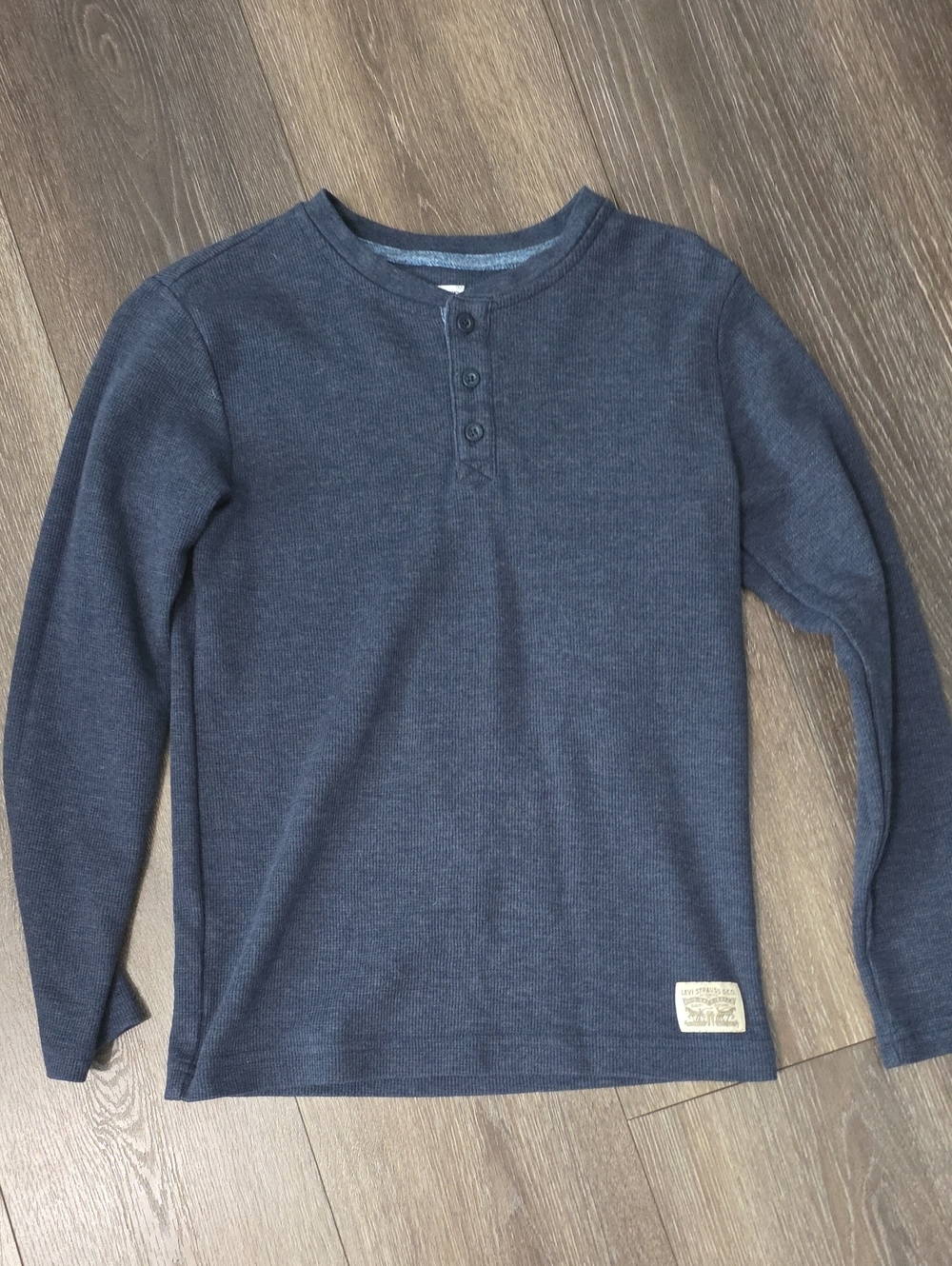 Levi's Navy Long-Sleeve Henley Tee for Kids